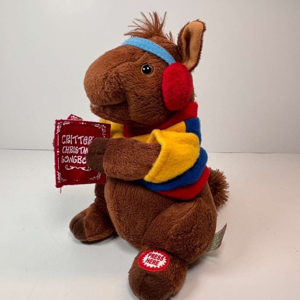 Sound & Light Animatronics Christmas Horse pony Plush‎ caroler Tested Works
